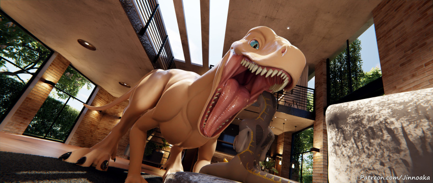 Rule 34 – 3d (artwork) ambiguous gender anthro digital media (artwork) dinosaur duo feral genitals hi res imminent vore inside jinnoaka male male/ambiguous mouth shot open mouth penis reptile scalie size difference teeth throat tongue tongue out whiteperson window yellow penis | 7541624