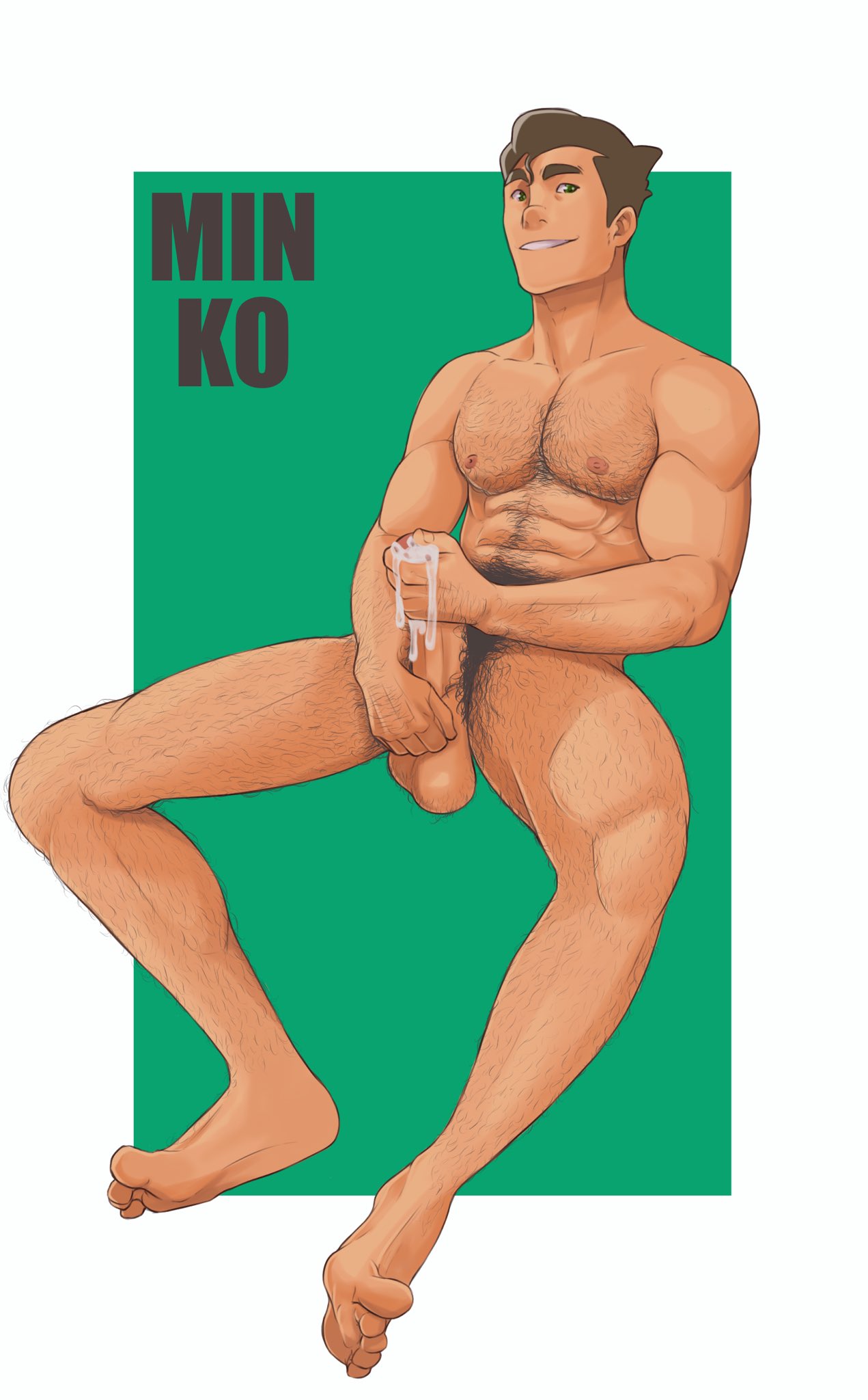 Rule 34 - Bolin Boner Cum Cumming Erect Penis Erection Hairy Chest Hard On Jerking  Jerking Off Jerkingoff Katsu-kiri Looking At Viewer Low Hanging Balls Low  Hanging Testicles Male Male Only Masturbating