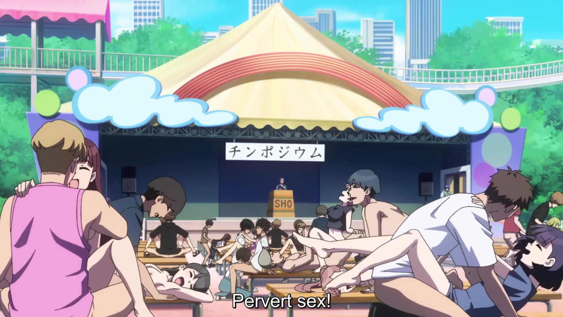 nukigee mitai na shima ni sunderu watashi wa dou surya ii desu ka?, animated, anime screenshot, highres, sound, tagme, video, 6+boys, 6+girls, black shirt, bottomless, bouncing breasts, breasts, cowgirl position, doggystyle, fellatio, girl on top, group sex, large breasts, long hair, multiple boys, multiple girls, nipples, oral, orgy, public indecency, sex, sex from behind, shirt, straddling, thighs, upright straddle, white shirt