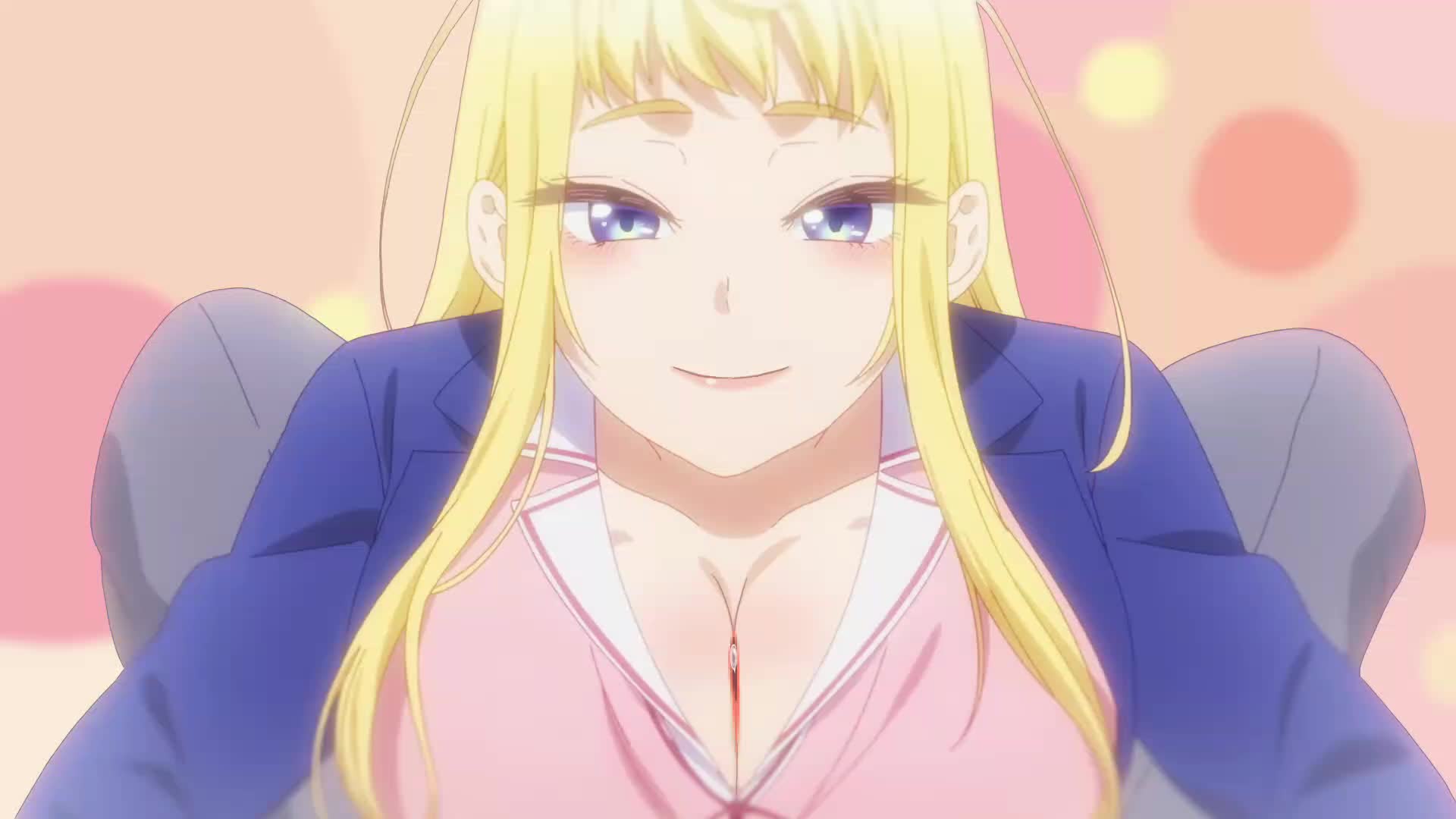 fuyuki minami, dosanko gal wa namaramenkoi, animated, highres, sound, tagme, video, blonde hair, blush, cum, cum in mouth, cum on body, cum on tongue, cum on upper body, facial, gokkun, paizuri, penis