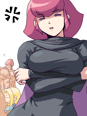 haman karn, integra hellsing, sakakibara yoshiko, gundam, hellsing, zeta gundam, lowres, crossover, integra fairbrook wingates hellsing, parody, pink hair, voice actor connection