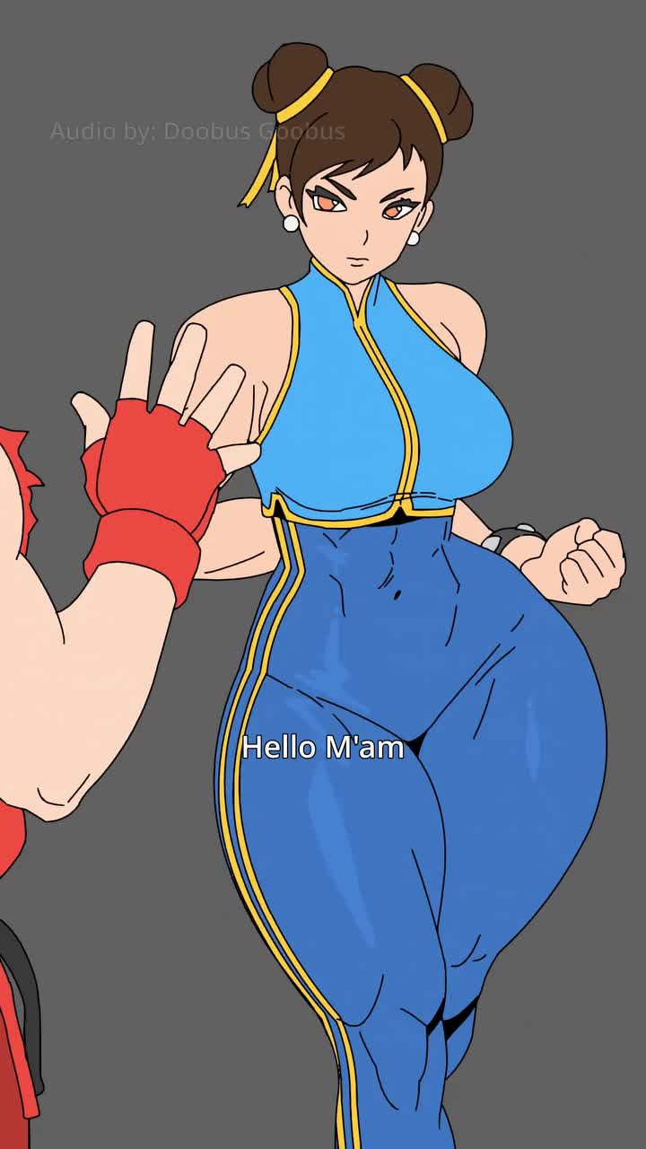 blanka, cammy white, chun-li, guile, ken masters, ryu (street fighter), zangief, capcom, street fighter, animated, tagme, video, 2girls, alternate costume, multiple girls