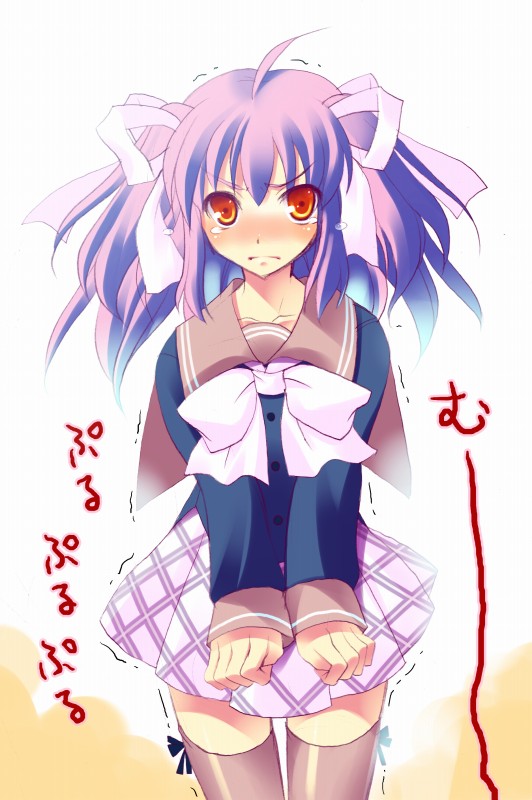 komi zumiko, original, 1girl, female focus, school uniform, serafuku, solo, thighhighs
