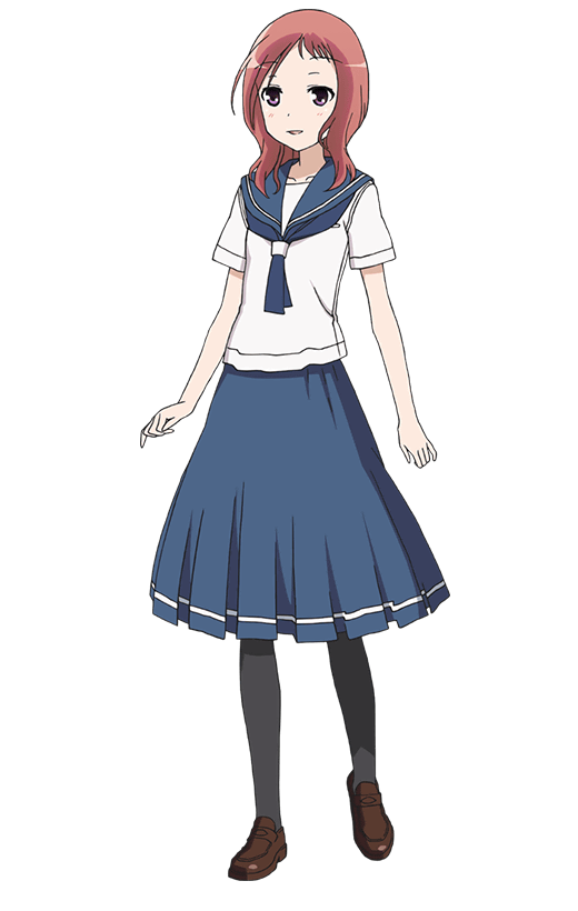 sasaki masakatsu, takei hisa, saki (manga), official art, 1girl, anime coloring, black pantyhose, blue ribbon, blue sailor collar, blue skirt, blush, breasts, brown eyes, brown hair, brown shoes, full body, kiyosumi school uniform, loafers, looking at viewer, medium hair, open mouth, pantyhose, parted lips, pleated skirt, ribbon, sailor collar, sailor shirt, school uniform, serafuku, shirt, shoes, short sleeves, simple background, skirt, small breasts, smile, solo, standing, transparent background