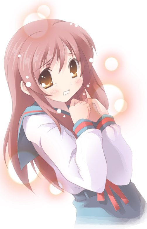 kantoku, asahina mikuru, suzumiya haruhi no yuuutsu, 00s, school uniform, serafuku, tears