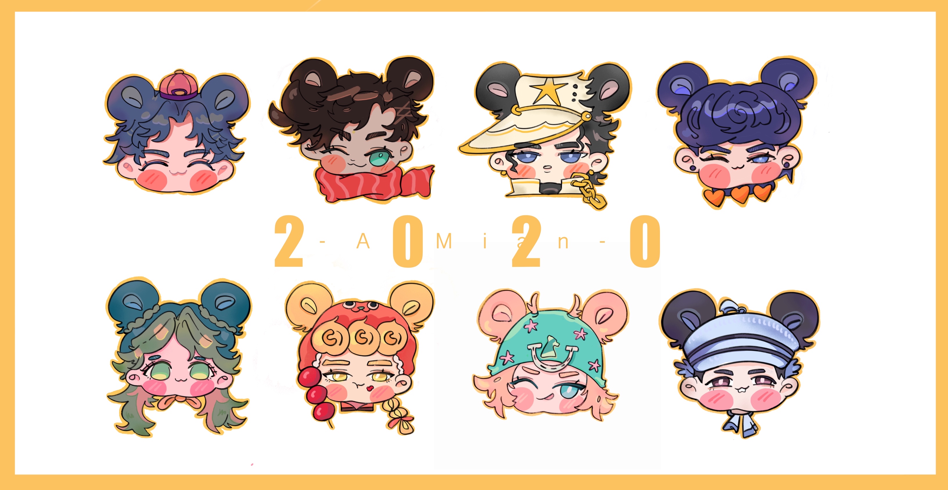 giorno giovanna, higashikata josuke, higashikata josuke (jojolion), johnny joestar, jonathan joestar, joseph joestar, kuujou jolyne, kuujou joutarou, battle tendency, diamond wa kudakenai, jojo no kimyou na bouken, jojolion, phantom blood, stardust crusaders, steel ball run, stone ocean, vento aureo, absurdres, highres
