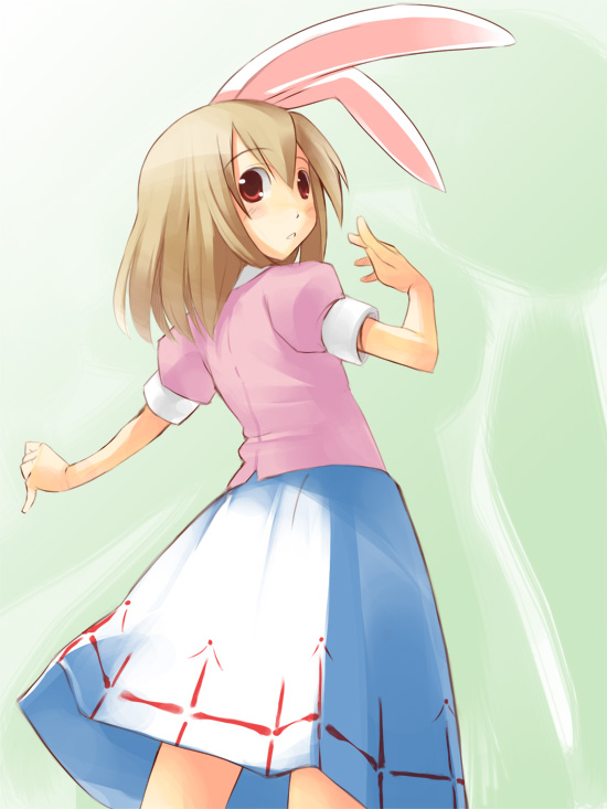 jirou (chekoro), u-tan, original, duplicate, animal ears, blonde hair, brown eyes, rabbit ears, solo
