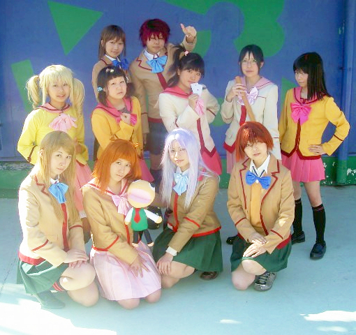 gokujou seitokai, cosplay photo, photo (medium), tagme, 6+girls, asian, cosplay, everyone, high ponytail, multiple girls, ponytail