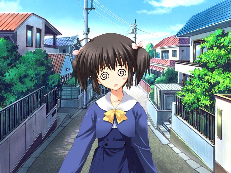 mitsumi misato, yuzuhara konomi, to heart (series), to heart 2, game cg, 00s, 1girl, female focus, solo, twintails