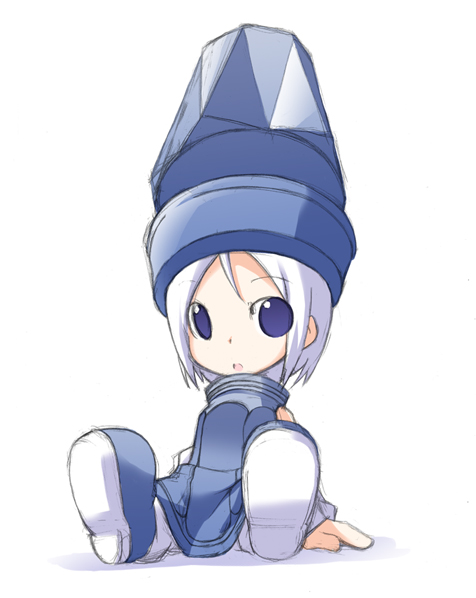 shiratama dango, potion-tan, final fantasy, 1girl, chibi, chibi only, female focus, pantyhose, simple background, solo, white background