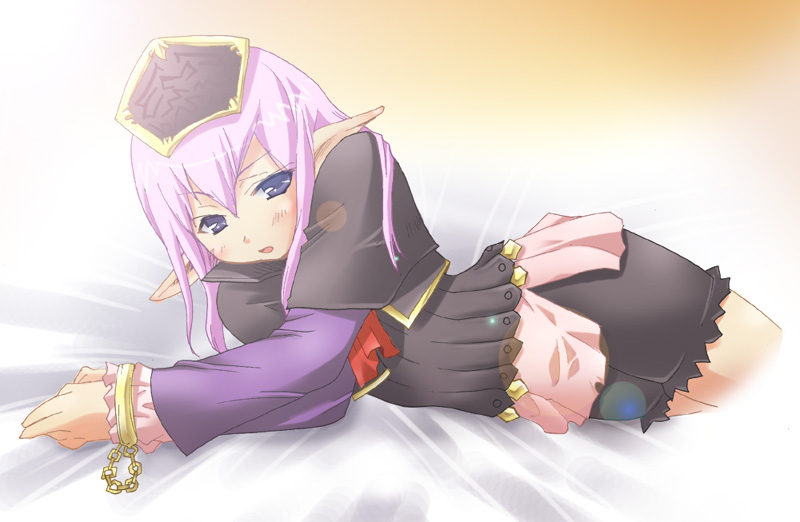 elvaan, prishe, final fantasy, final fantasy xi, 00s, 1girl, elf, female focus, gradient background, pointy ears, solo
