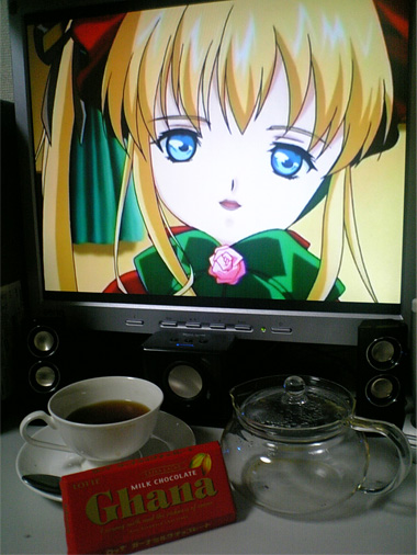 shinku, rozen maiden, photo (medium), 00s, 2d dating, cup, lonely, tea, teacup