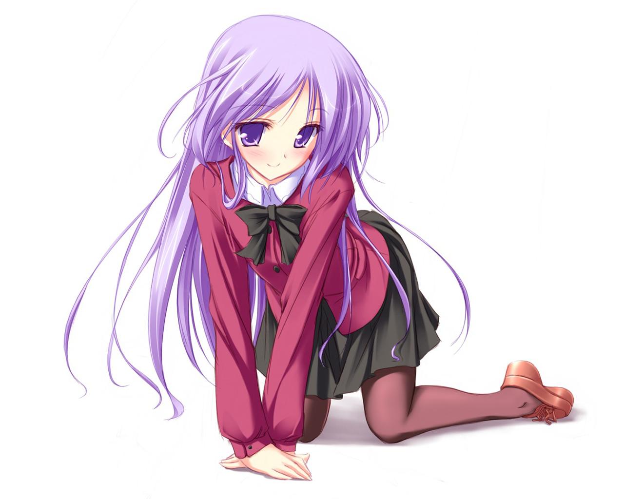 tenmaso, yukine, watarase jun, happiness!, windmill (company), duplicate, game cg, 00s, 1boy, male focus, pantyhose, purple eyes, purple hair, solo, trap, windmill