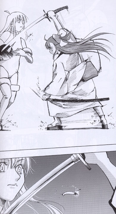 95-tan, mac os, osx, os-tan, 2girls, katana, long sleeves, monochrome, multiple girls, sword, thighhighs, weapon