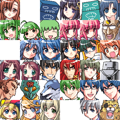 akaneya, 2003 server, 2k-kun, 2k-tan, 95-tan, 98-tan, 98se-kun, 98se-tan, ce-tan, dr norton, homeko, me-kun, me-tan, norton, os9, os9-kun, we-tan, xp-kun, xp-tan, xp home-tan, xphome, os-tan, lowres, 6+boys, 6+girls, :3, bald, black hair, blonde hair, blue eyes, blush, closed eyes, doctor, everyone, eyepatch, faceset, glasses, green eyes, green hair, grin, icon (computing), looking at viewer, multiple boys, multiple girls, old, old man, opaque glasses, open mouth, pink hair, purple hair, red hair, robot, simple background, smile, stethoscope, ugly bastard, white background