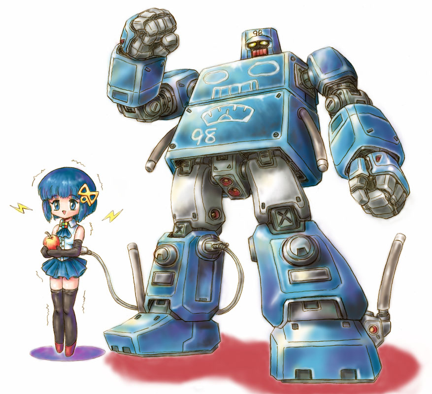 98-tan, os-tan, 1girl, charging device, elbow gloves, female focus, gloves, solo, thighhighs