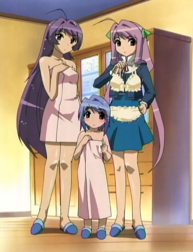 yoshikawa chiaki, yoshikawa fuyuno, yoshikawa maika, magikano, anime screenshot, 00s, 3girls, bra, lingerie, long hair, multiple girls, naked towel, panties, towel, underwear, unworn bra, unworn panties, very long hair, yellow panties