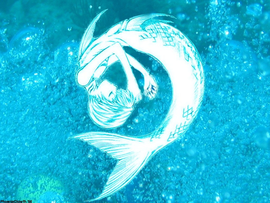 husky (+anima), +anima, anima, 1boy, blue theme, fins, fish tail, gills, husky, male focus, mermaid, merman, monster boy, monster girl, short hair, solo, tail
