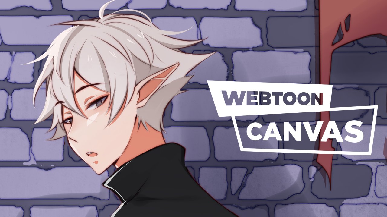 elfboiii, commentary, english commentary, promotional art, 1boy, 1hp club, breasts, brick wall, curtains, double-parted bangs, grey eyes, hair between eyes, large breasts, looking at viewer, male focus, obi (1hp club), open mouth, pointy ears, portrait, short hair, solo, torn curtains, watermark, white hair