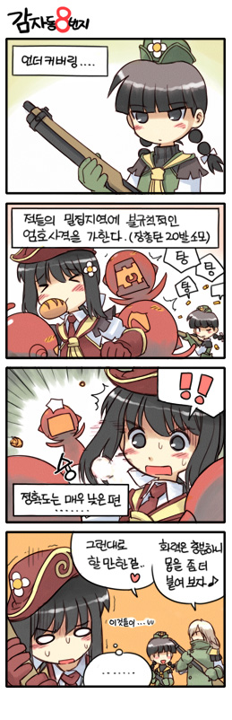 nakopapa, granado espada, long image, tall image, translated, 4koma, comic, korean text, speech bubble, thought bubble