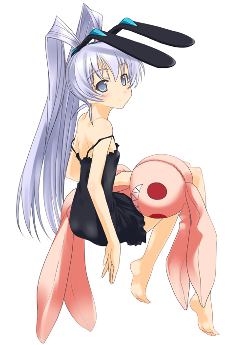 yashiro kasumi, muv-luv, animal ears, barefoot, blue eyes, blue hair, camisole, feet, long hair, soles, solo, toes, twintails