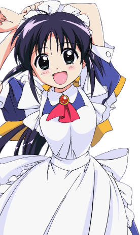 andou mahoro, mahoromatic, lowres, tagme, 1girl, female focus, maid, solo, transparent background