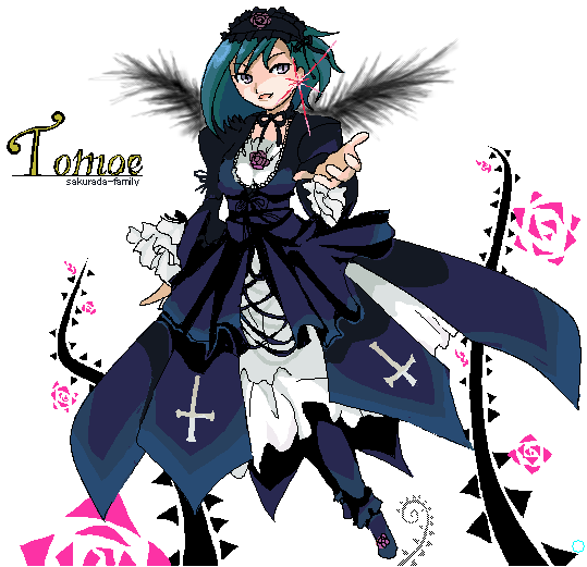 tanaka rie, suigintou, tomoe marguerite, my-otome, rozen maiden, cosplay, crossover, parody, solo, suigintou (cosplay), voice actor connection