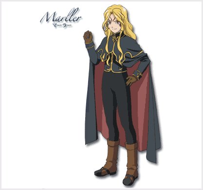 marller, aa megami-sama, lowres, official art, 1girl, black cape, blonde hair, boots, cape, demon girl, gloves, red eyes, solo, solo focus, transparent background