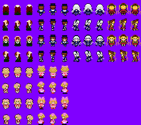 hinaichigo, shinku, souseiseki, suigintou, suiseiseki, rozen maiden, rpg maker, lowres, 00s, 5girls, multiple girls, pixel art