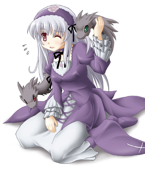 suigintou, rozen maiden, tagme, 00s, 1girl, female focus, simple background, solo, white background