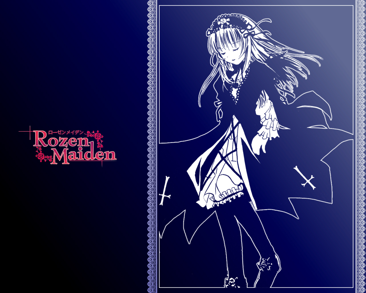 suigintou, rozen maiden, tagme, 00s, 1girl, female focus, flower, footwear flower, gothic lolita, lolita fashion, solo
