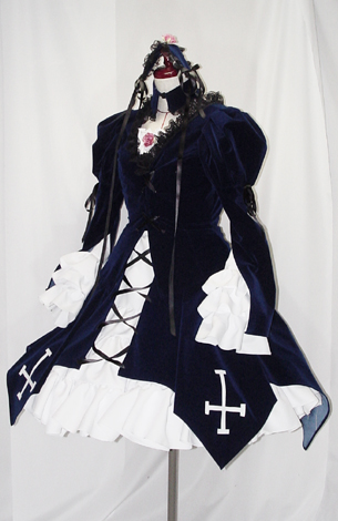 suigintou, rozen maiden, lowres, photo (medium), 00s, 1girl, dress, female focus, solo