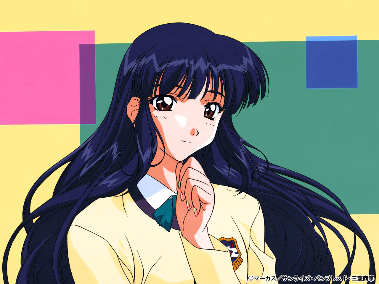 ayasaki wakana, sentimental graffiti, tagme, 1990s (style), 1girl, copyright notice, female focus, retro artstyle, solo