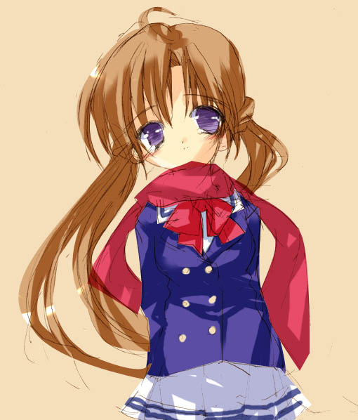 tsukamichi fumi, sakuya (sister princess), sister princess, 00s, 1girl, female focus, scarf, solo