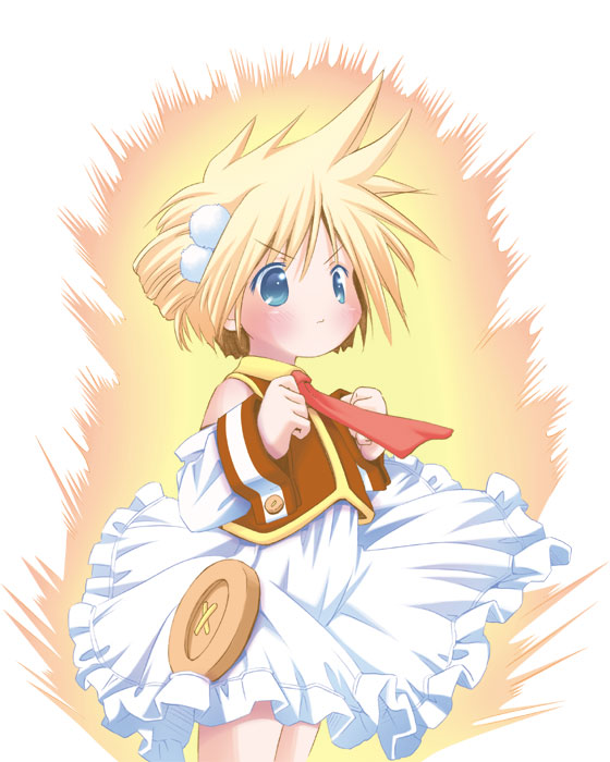 pop, dragon ball, moetan, 00s, blonde hair, blue eyes, buttons, large buttons, sayajin, solo