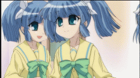 suzuki sayaka, pani poni dash!, animated, animated gif, anime screenshot, lowres, third-party edit, 00s, 6+girls, multiple girls, twintails