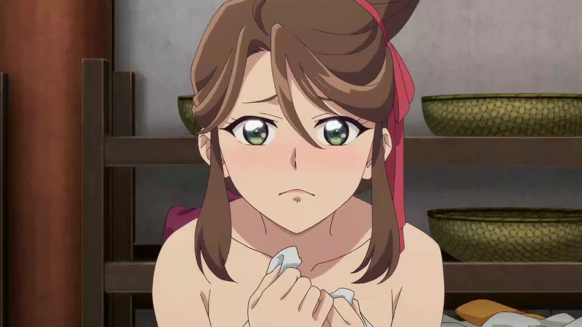 maomao (kusuriya no hitorigoto), shisui (kusuriya no hitorigoto), xiaolan (kusuriya no hitorigoto), kusuriya no hitorigoto, animated, anime screenshot, highres, nude filter, sound, tagme, third-party edit, video, bouncing breasts, breasts, cameltoe, large breasts, nipples, nude, small breasts