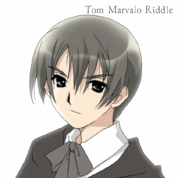 koge donbo, tom marvolo riddle, harry potter (series), wizarding world, 1boy, animification, character name, green eyes, male focus, solo, tom riddle, typo