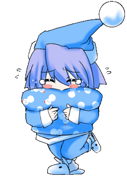 kotonomiya yuki, suigetsu, animated, animated gif, lowres, blue hair, blue theme, blush, full body, pajamas, solo, spinning, transparent background