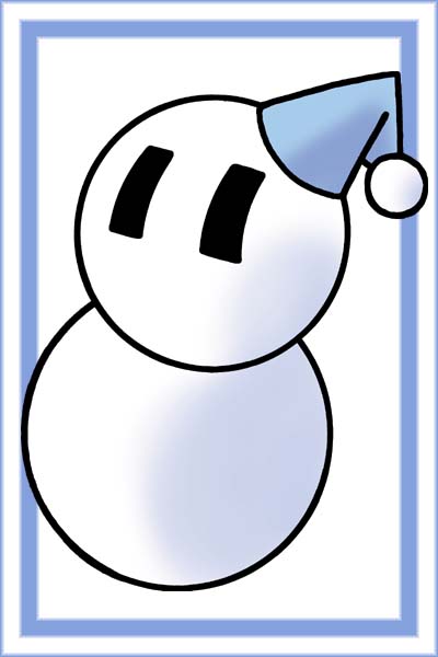 suigetsu, tagme, blue hat, hat, nightcap, no humans, snowman, solo