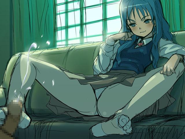 akaga hirotaka, menori, menori visconti, mujin wakusei survive, 00s, 1girl, brooch, censored, couch, cum, curtains, ejaculation, feet, femdom, footjob, footjob with legwear, head rest, heart, heart brooch, jewelry, mosaic censoring, naughty face, panties, panties under pantyhose, pantyhose, pantyshot, penis, pleated skirt, pov, purple sweater vest, reclining, school uniform, serafuku, sitting, sketch, skirt, smile, solo focus, spread legs, sweater vest, toe scrunch, underwear, upskirt, white panties, white pantyhose, window