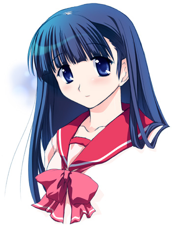 kusakabe yuuki (to heart 2), to heart (series), to heart 2, lowres, 00s, 1girl, female focus, portrait, school uniform, serafuku, solo
