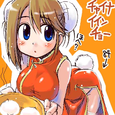 komaki manaka, to heart (series), to heart 2, lowres, 00s, 1girl, china dress, chinese clothes, dress, female focus, solo