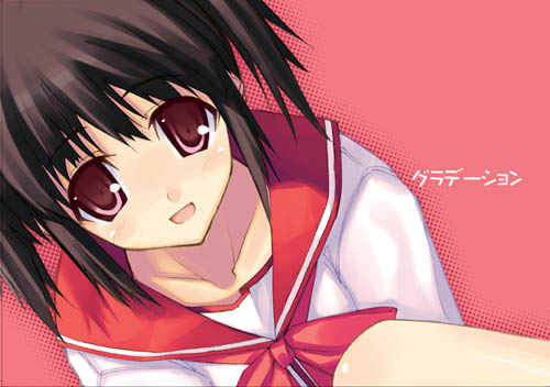 yuzuhara konomi, to heart (series), to heart 2, lowres, 00s, 1girl, female focus, school uniform, serafuku, solo