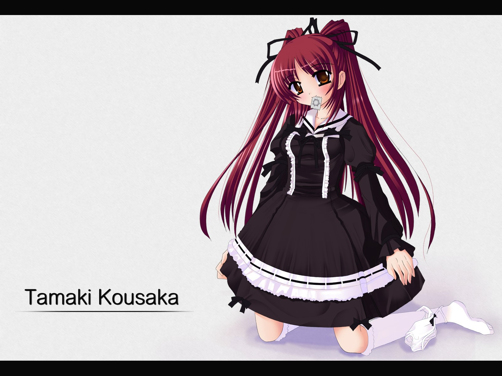 kousaka tamaki, to heart (series), to heart 2, highres, tagme, 00s, kneehighs, socks, solo