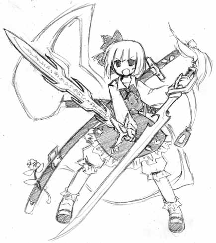 konpaku youmu, konpaku youmu (ghost), touhou, lowres, 1girl, bloomers, female focus, greyscale, hitodama, monochrome, solo, underwear
