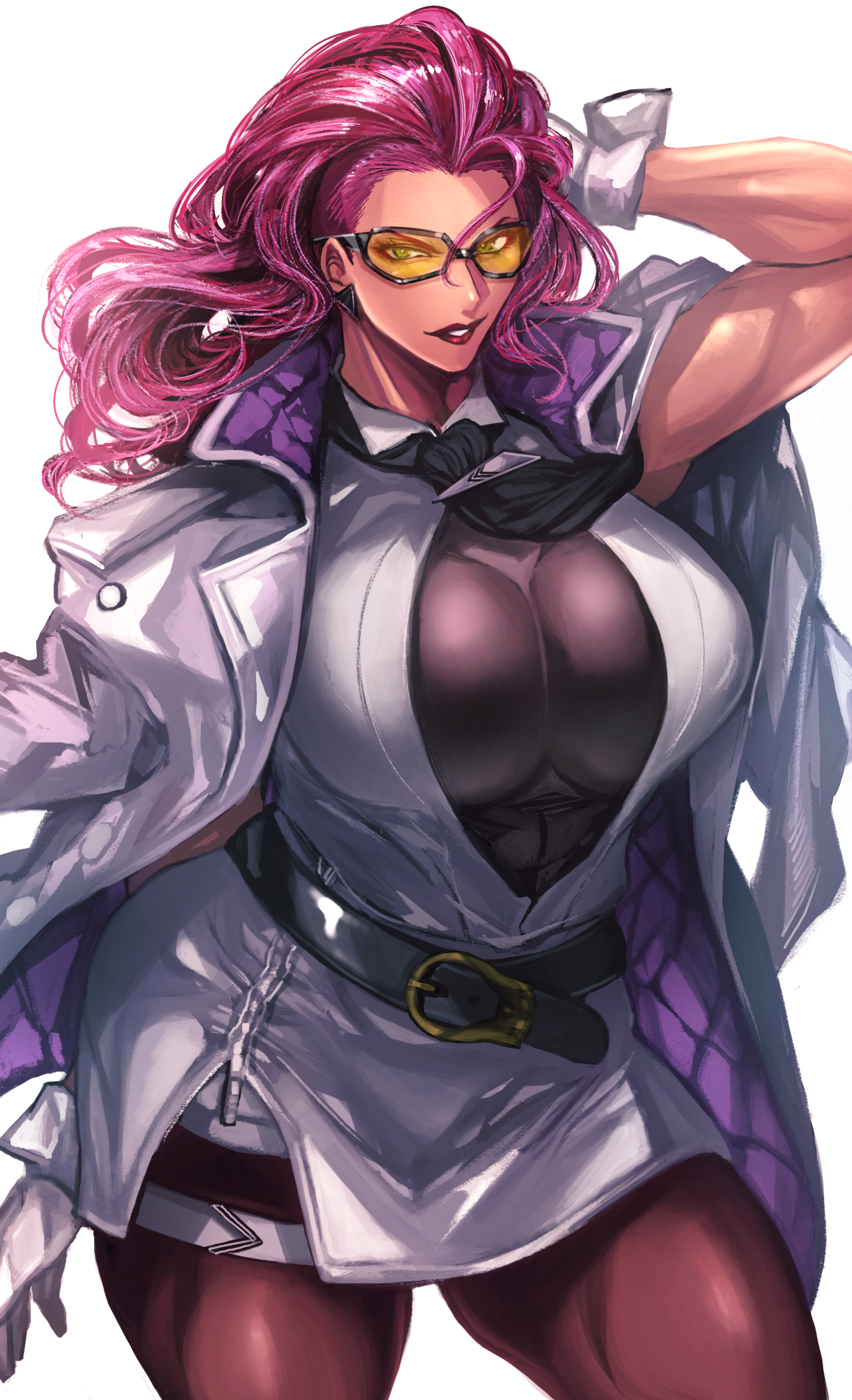 crimson viper, street fighter, street fighter 6, 1girl, breasts, large breasts, long hair, solo