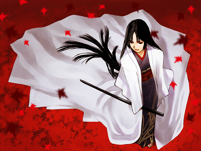 tagme, 1girl, female focus, japanese clothes, katana, solo, sword, weapon