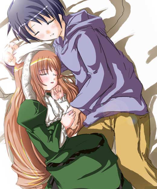 sakurada jun, suiseiseki, rozen maiden, closed eyes, heterochromia, sleeping