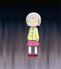 guu (jungle wa itsumo), jungle wa itsumo hare nochi guu, animated, animated gif, lowres, 1girl, female focus, mary janes, shoes, skull, solo